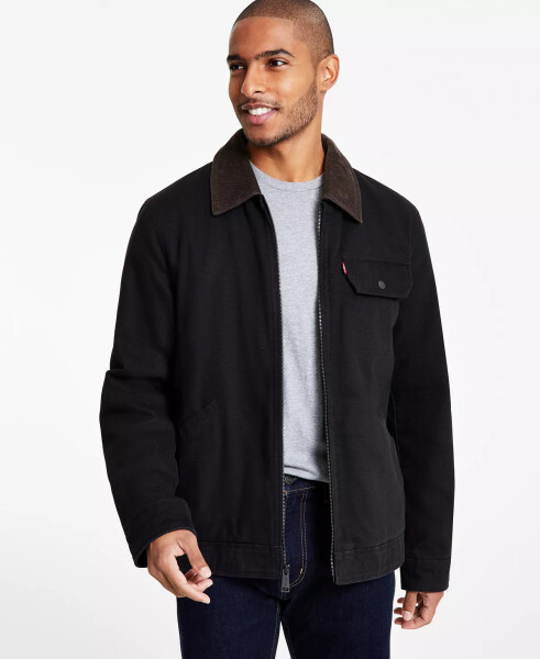 Levi’s® Men's Cotton Canvas Zip-Front Utility Jacket Black - 1