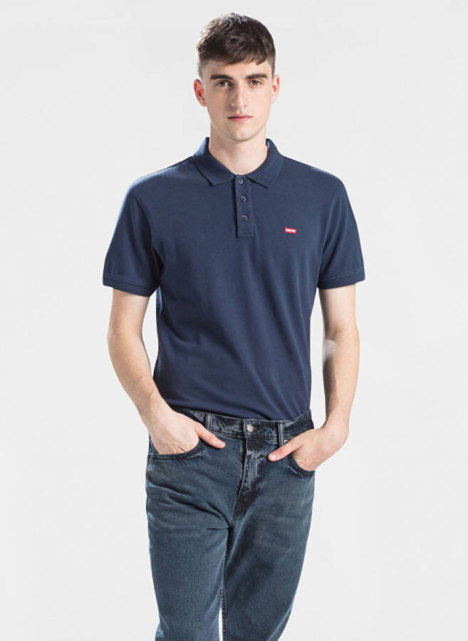 Levi's Polo T-Shirt for Men with a Collar, Navy Blue - 1