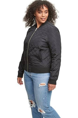 Levi's Women's Diamond Quilted Bomber Jacket with Front Pockets - Regular & Plus Sizes - 10