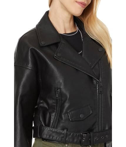 Levi's Women's Faux Leather Cropped Moto Jacket - 3