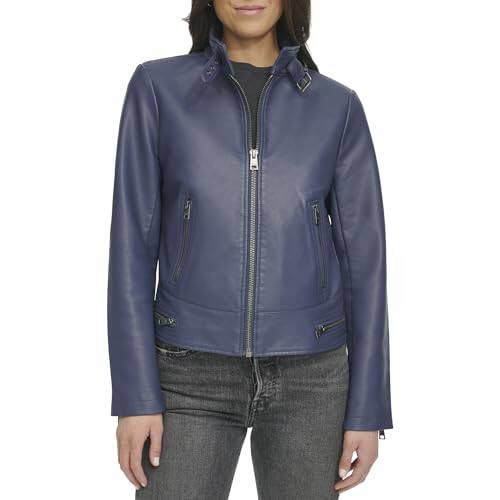 Levi's Women's Faux Leather Motocross Racer Jacket (Standard and Plus) - 4