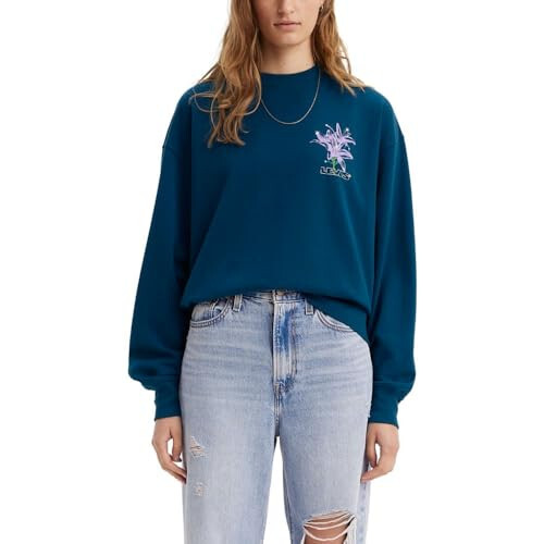 Levi's Women's Graphic Taped Debbie Crew - 1