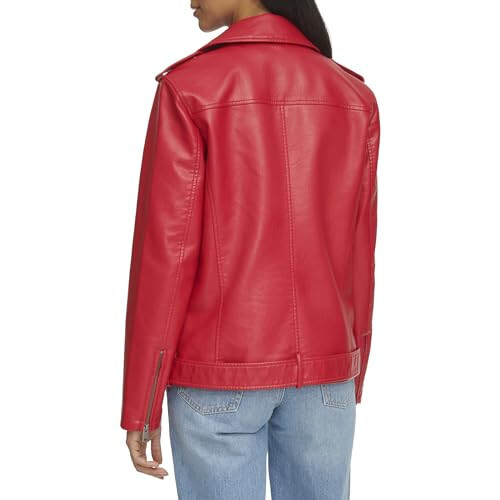 Levi's Women's Oversized Faux Leather Belted Motorcycle Jacket (Standard & Plus Sizes) - 8