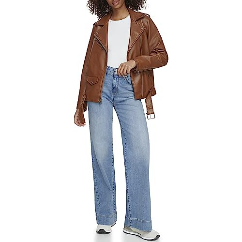 Levi's Women's Oversized Faux Leather Belted Motorcycle Jacket (Standard & Plus Sizes) - 2