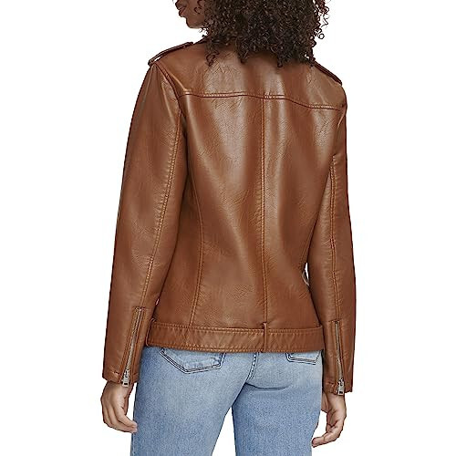 Levi's Women's Oversized Faux Leather Belted Motorcycle Jacket (Standard & Plus Sizes) - 4