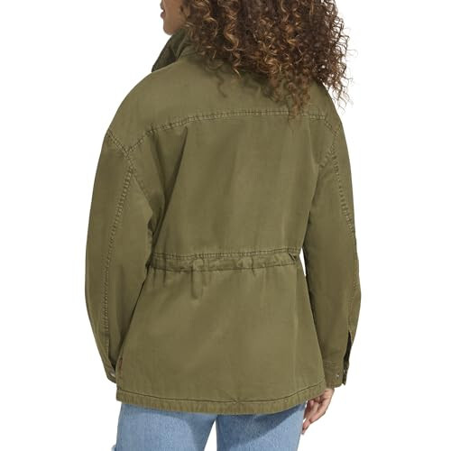 Levi's Women's Stand Collar Cotton Military Jacket - 3