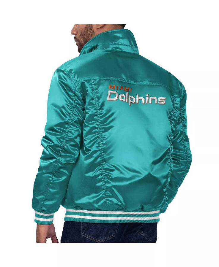 Levi's x Starter Men's Aqua Miami Dolphins Silver Tab Trucker Full-Snap Jacket Aqua - 3