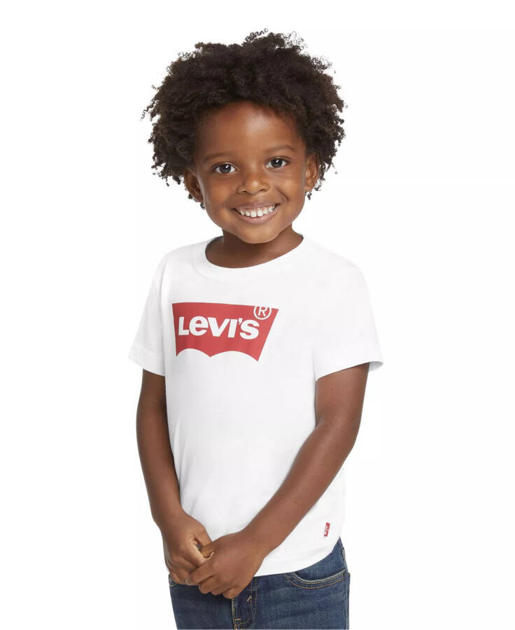 Levis® Bebek Erkek Yarasa Kanatlı Logo Grafik Baskılı Pamuklu Tişört Beyaz - 1