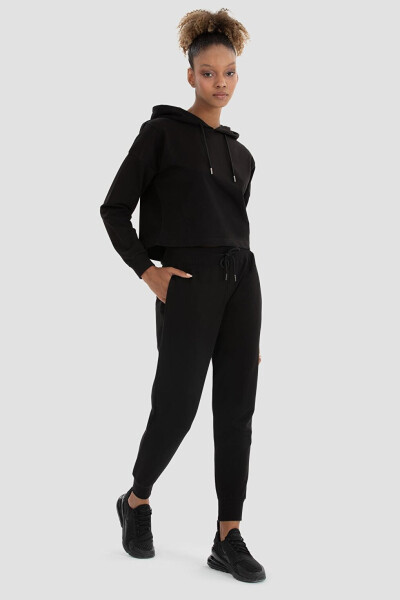 Lexa Carrot Cut Black Jogger - 1