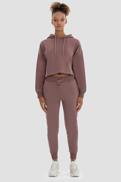 Lexa Carrot Cut Deep Rose Jogger Sweatpants - 1