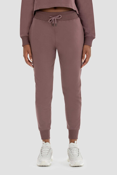 Lexa Carrot Cut Deep Rose Jogger Sweatpants - 3