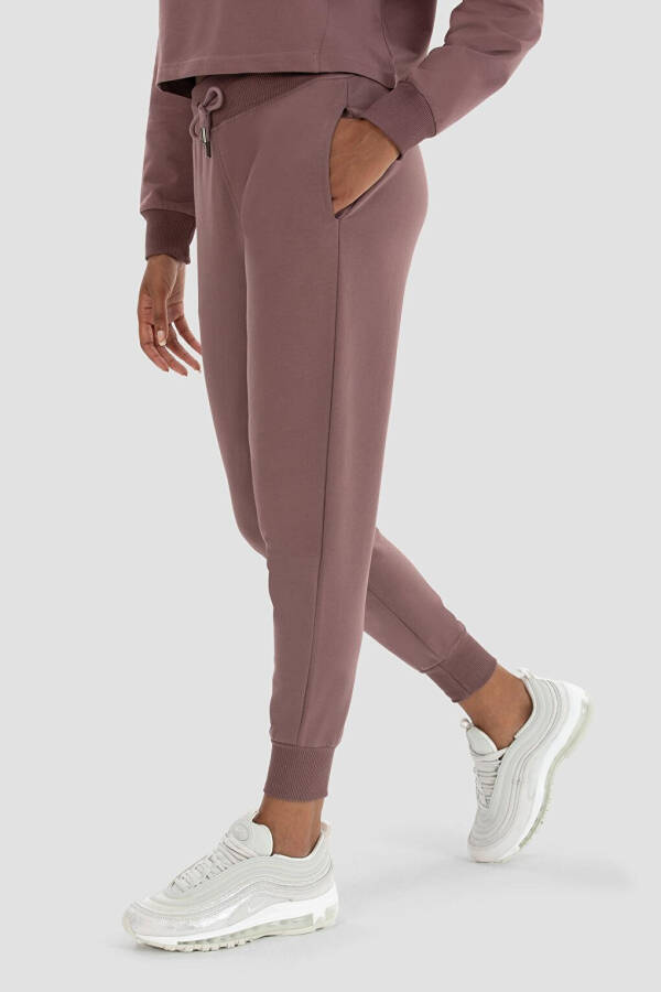 Lexa Carrot Cut Deep Rose Jogger Sweatpants - 4