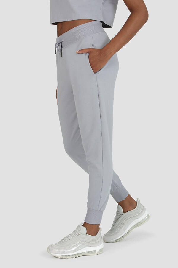 Lexa Carrot Cut Grey Jogger Sweatpants - 3