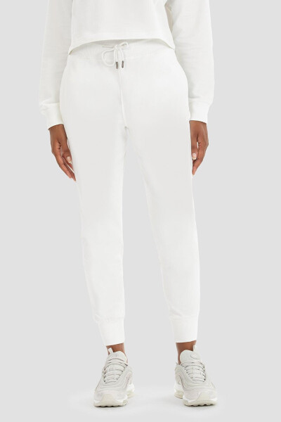 Lexa Savzi Kesilgan Krem Jogger Shim Pantalon - 2