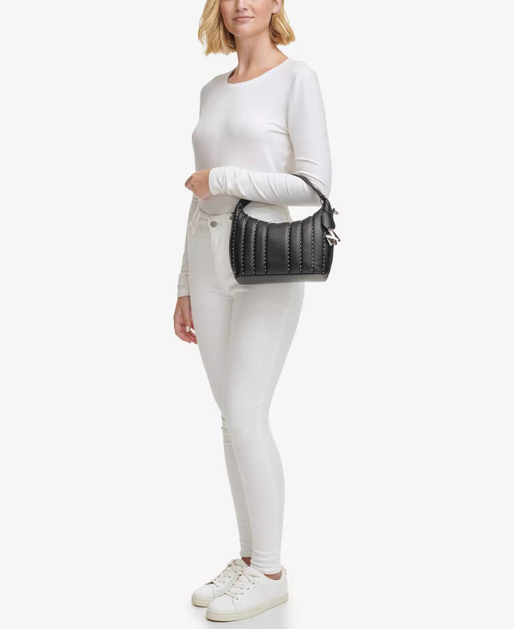 Lexington Park Top Zip Hobo Crossbody Black/silver - 7