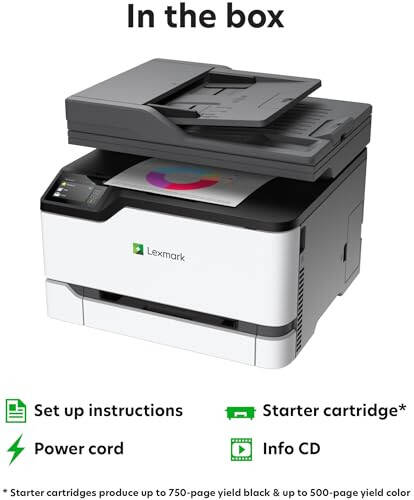 Lexmark CX331adwe Laser Printer - Color - 26 ppm Mono / 26 ppm Color - 600 dpi Print - Automatic Duplex Print - Wireless LAN, White (40N9070) - 5