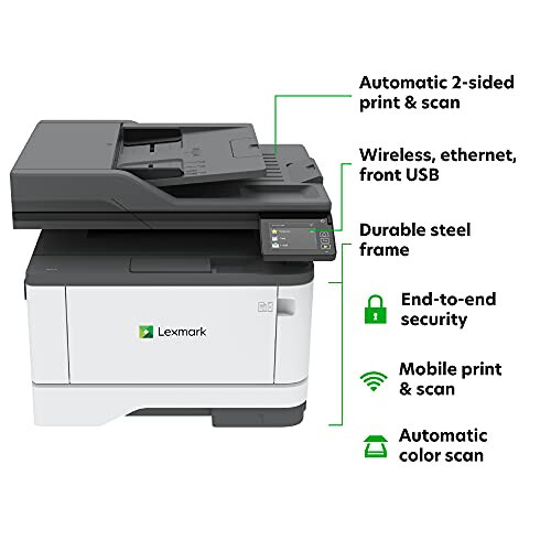 Lexmark MX431adw Laser Monochrome MFP Printer with Touchscreen, Copier Scanner Printer, Automatic Two-Sided Scanning, Wireless, Analog fax (29S0500) - 2