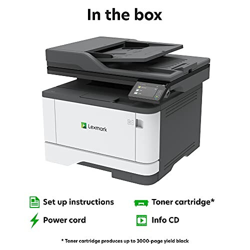 Lexmark MX431adw Laser Monochrome MFP Printer with Touchscreen, Copier Scanner Printer, Automatic Two-Sided Scanning, Wireless, Analog fax (29S0500) - 3