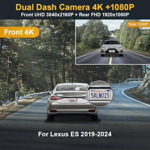 Lexus ES 2019-2024 İçin 4K Çift Dash Cam & CPL-3345 - 3