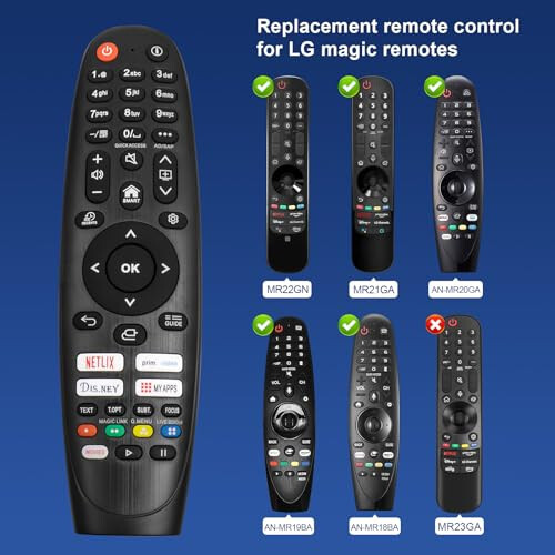 LG Magic Remote MR18BA MR19BA MR20GA MR21GA MR22GN uchun yangi universal masofadan boshqarish pulti almashinuvi, LG Smart TV'lar LCD/LED/OLED/QNED/NanoCell/UHD uchun - 3