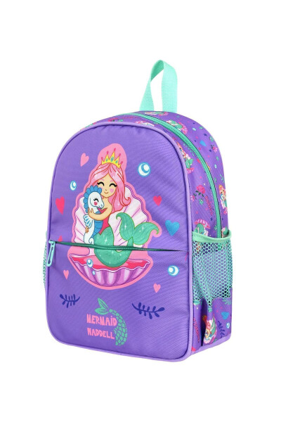 Licensed Mermaid Patterned Kindergarten Nursery Preschool Children Backpack - 4