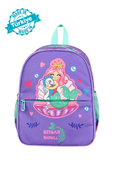 Licensed Mermaid Patterned Kindergarten Nursery Preschool Children Backpack - 6