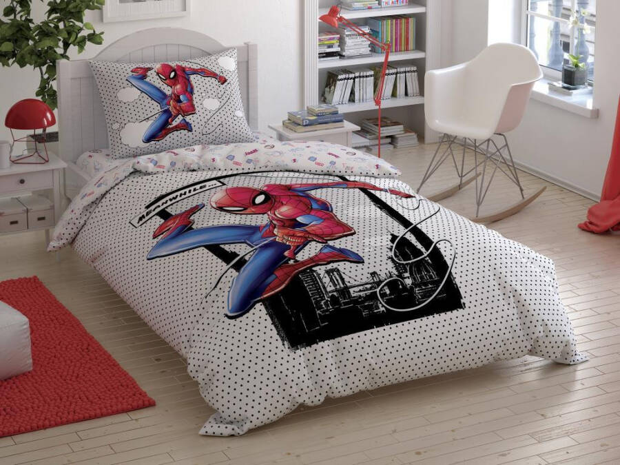 Licensed Spiderman Cloudy Single Bed Sheet Set - 3