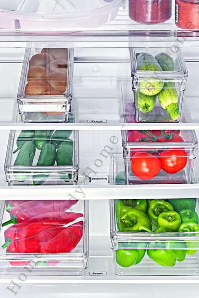 Lids Midi Tall Clear Refrigerator & Cabinet Organizer 3 Pieces - 3