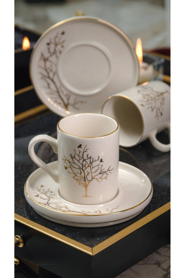 Life Tree 2 Piece Porcelain Cup Set 100 ml - 5