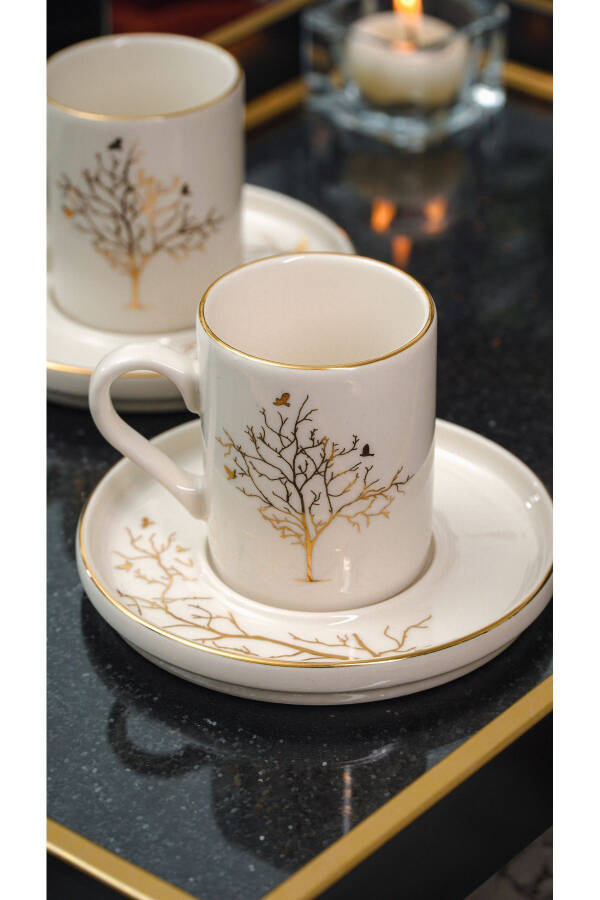 Life Tree 2 Piece Porcelain Cup Set 100 ml - 6