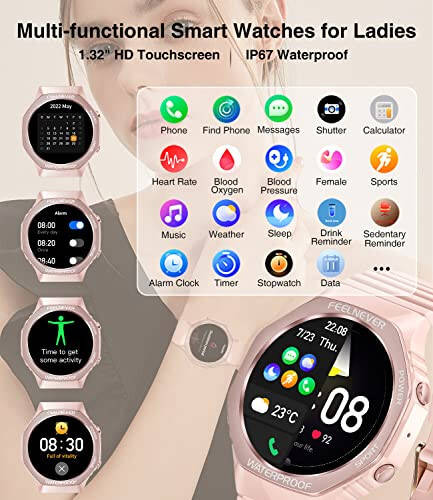 LIGE Smart Watches for Women (Dials & Answer), 1.32