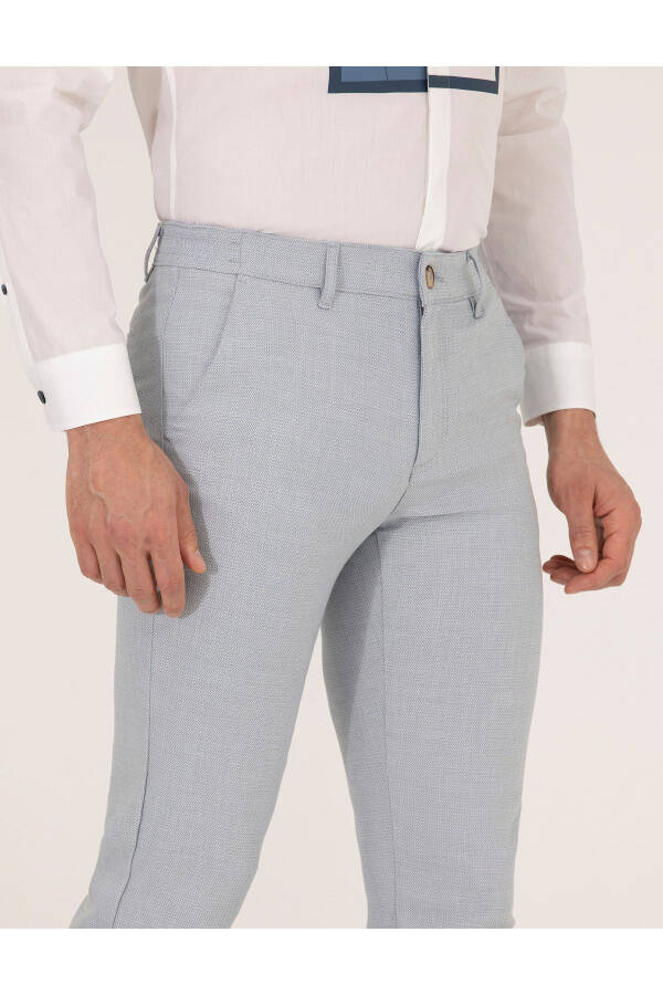 Light Blue Slim Fit Elastic Waist Chino Pants 50271248-VR003 - 16