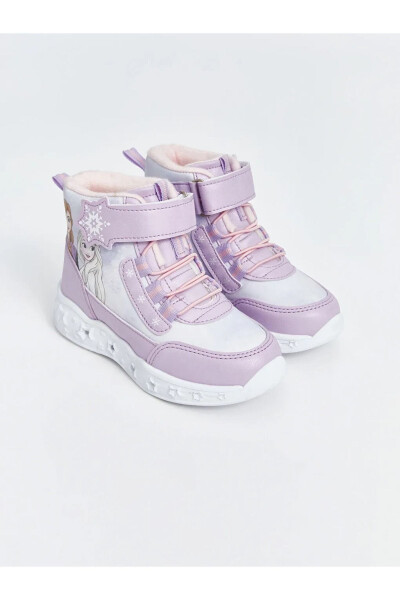 Light-up, Frozen printed, velcro girls' boots. - 1