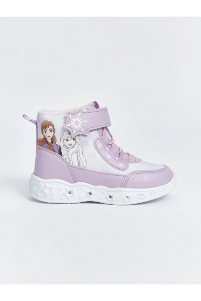 Light-up, Frozen printed, velcro girls' boots. - 2