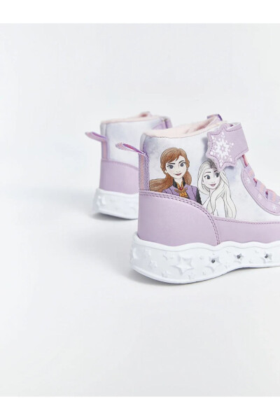 Light-up, Frozen printed, velcro girls' boots. - 4