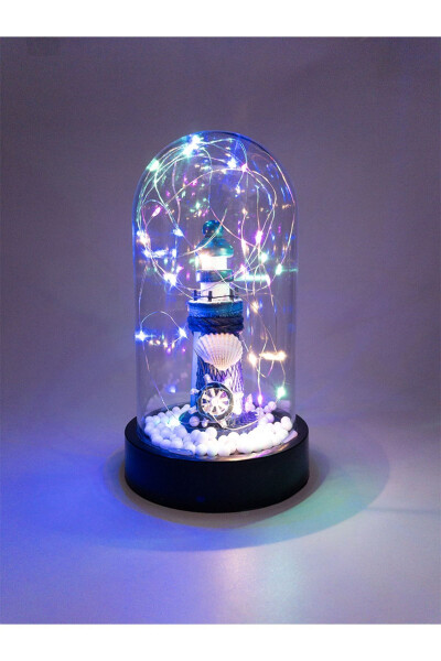 Lighthouse in a Glass Dome with RGB LED Light Decorative Lamp, Birthday Gift for Friend or Lover - 10