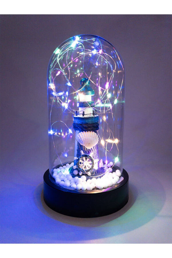 Lighthouse in a Glass Dome with RGB LED Light Decorative Lamp, Birthday Gift for Friend or Lover - 14