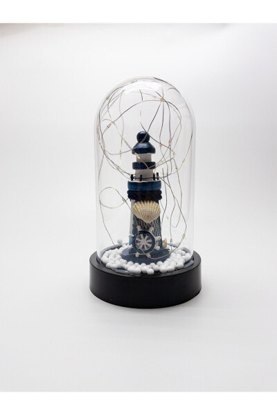 Lighthouse in a Glass Dome with RGB LED Light Decorative Lamp, Birthday Gift for Friend or Lover - 5