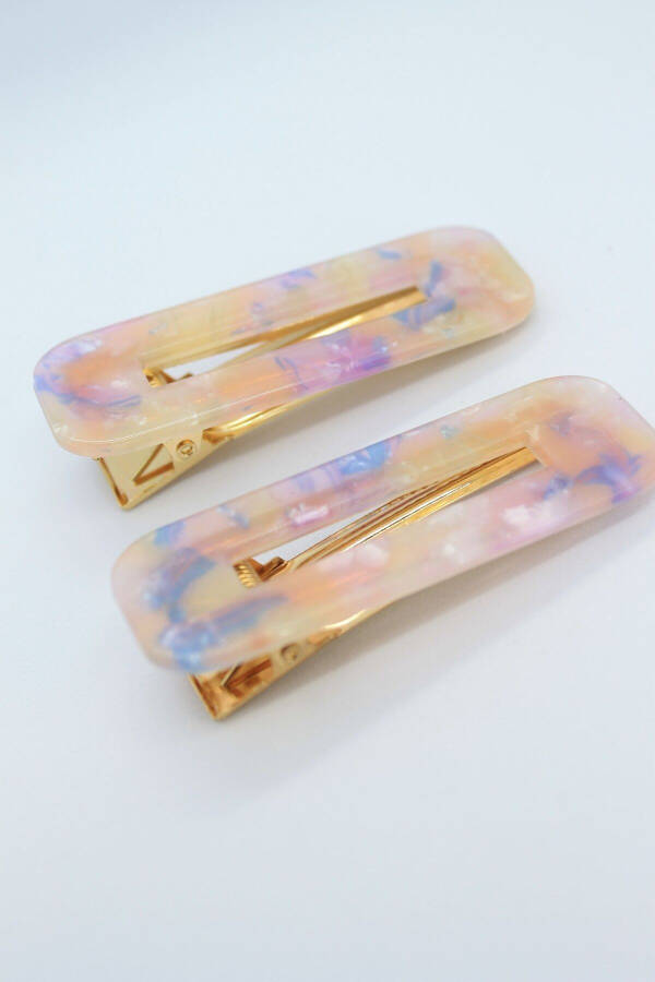 Lila Mother-of-Pearl 2-Piece Hair Clip Set -Premium Makeup and Skincare Clip-Gift Accessory - 9