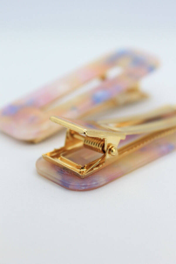 Lila Mother-of-Pearl 2-Piece Hair Clip Set -Premium Makeup and Skincare Clip-Gift Accessory - 11