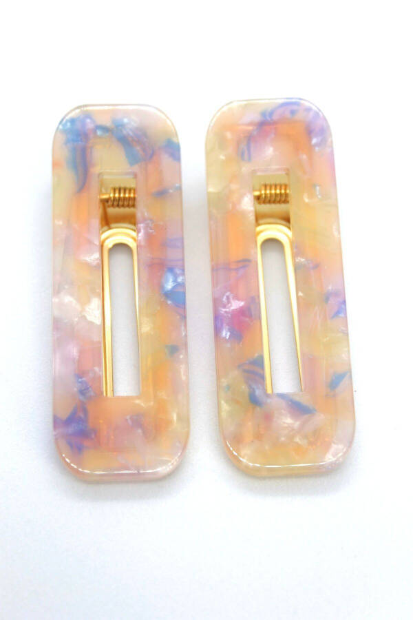 Lila Mother-of-Pearl 2-Piece Hair Clip Set -Premium Makeup and Skincare Clip-Gift Accessory - 4