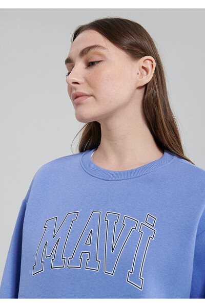 Lila Sweatshirt with Logo Print 1611192-81079 - 5