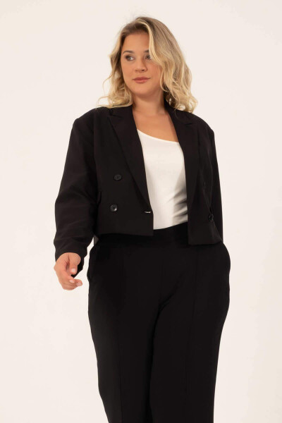 Lined Blazer Crop Jacket - 2