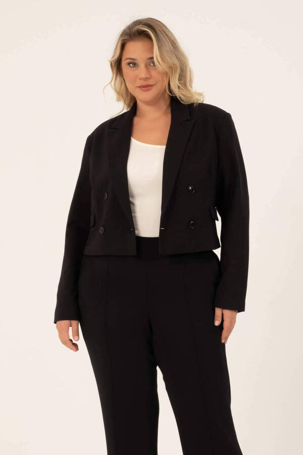 Lined Blazer Crop Jacket - 5