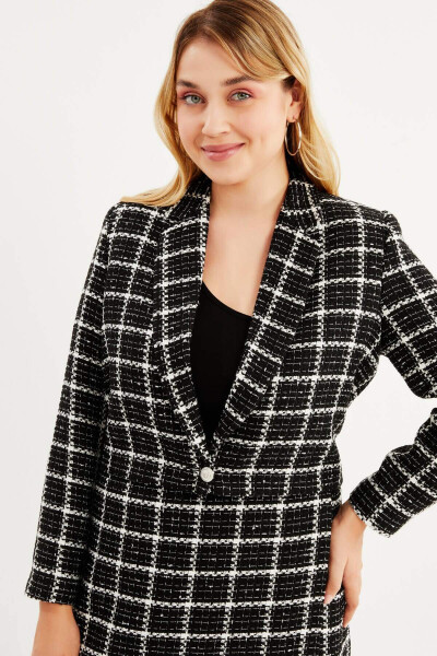 Lined Tweed Blazer - 4