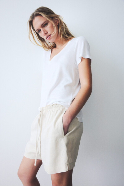 Linen blend T-shirt - 2