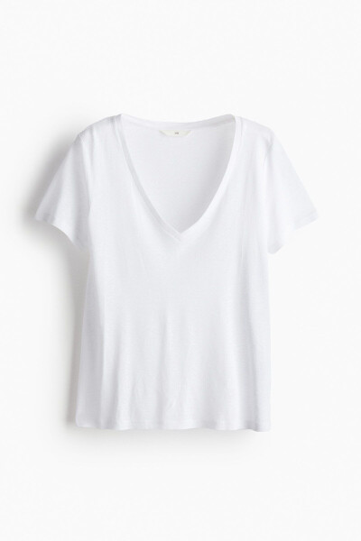 Linen blend T-shirt - 3