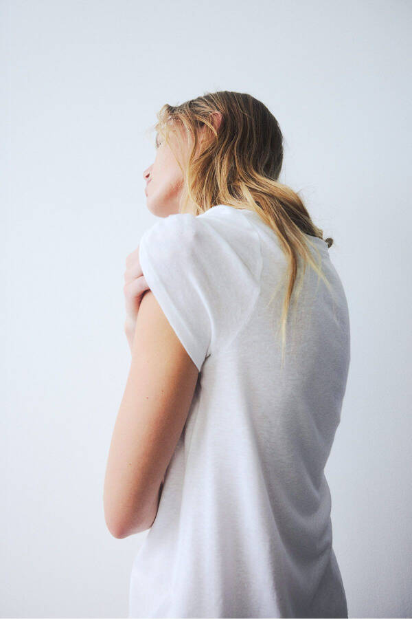 Linen blend T-shirt - 4