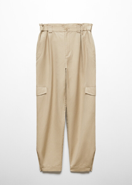 Linen Cargo Pants - 1