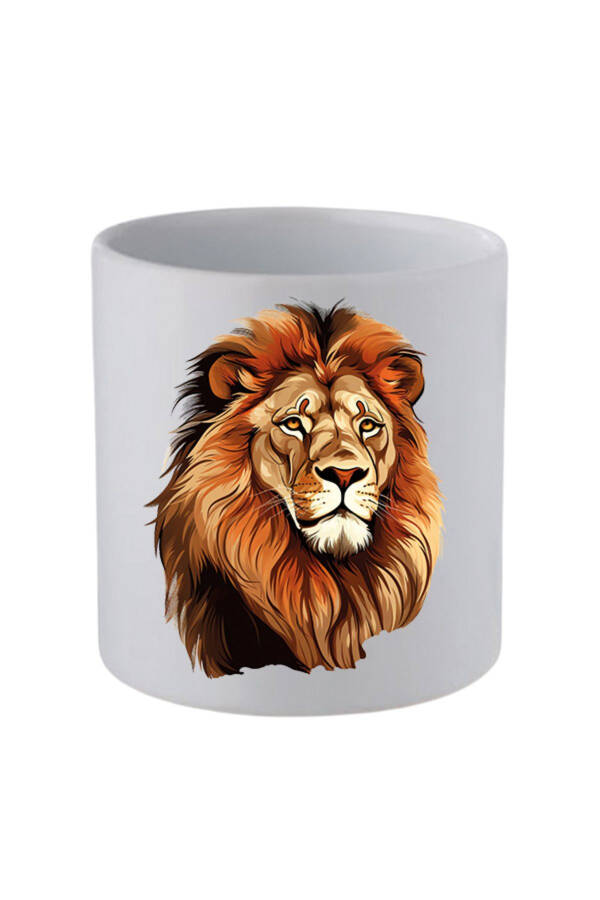 Lion Handleless Mug Birthday Gifts - Ceramic Coffee, Water Gift Mug - 1